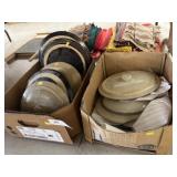 2 Boxes of Stoneware Lids