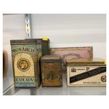 Vintage Cocoa, Tea & Tobacco Tins
