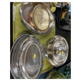 Silver Plate Nesting Bowls & Serving Dishes
