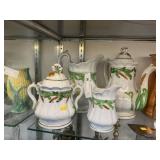 Ironstone Wheat Pattern Pitchers & Spooner
