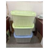 3 Storage Totes w/ Lids