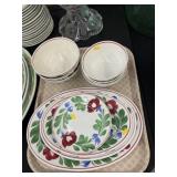 Adams Rose Platters w/ Bowls