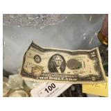 1976 $2 Bill w/ Coins