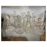 Cut & Pattern Glass Cruet Bottles