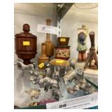 Grouping of Miniature Pewter Animal Figurines