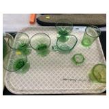 Grouping of Green Depression Ware