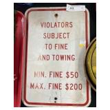 Aluminum Towing Sign
