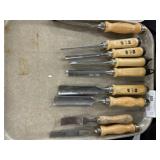 Assortment German & Unsigned Wood Chisels