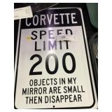 Corvette Speed Limit Sign