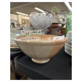 Wood Canister w/ Pottery Bowl