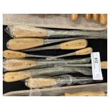 Set of Wood Handled Screwdrivers