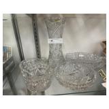 5 Pieces Cut Glassware