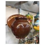 Redware Plate w/ Canister