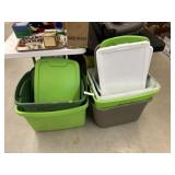 6 Storage Totes w/ Lids