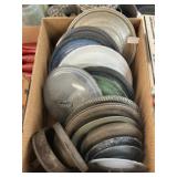 Grouping of Agate, Enamel & Metalware Lids