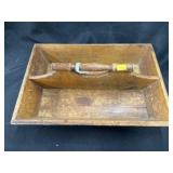 19th Century Wood Utensil Tray