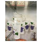 Paint Decorated Juice Pitcher Set