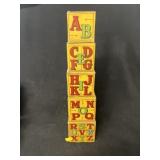 Vintage Cardboard Graduated Alphabet Blocks