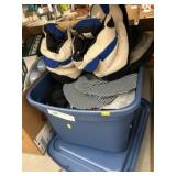 Storage Tote of Assorted Hats