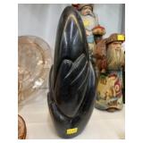 Marble Sculpture w/ Tribal Bowl