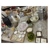 OIl Lights, Chimneys & Serving Dishes
