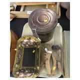 Sugar Canister w/ Toleware Tray & Clips