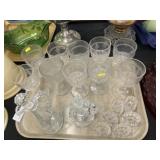 Pattner Glass Stemware w/ Cruet Bottles