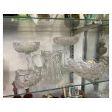 Cut Glass Compotes, Pitcher & Bowl