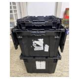 (3) Stacking Storage Totes