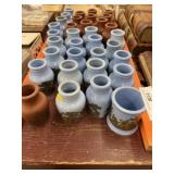 Selection of Blue & Brown Scenic Vases