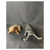 Vintage Cast Iron Frog Doorstop & Boot Pull