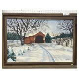 Framed Painting Signed J. T. Istock 1975