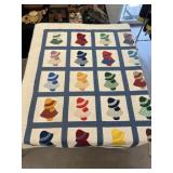 Vintage Diamond Pattern Quilt