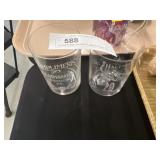 (2) Acid Etched Lancaster & Lebanon Brewery Glass