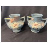 Pair of Roseville Magnolia Vintage Vases