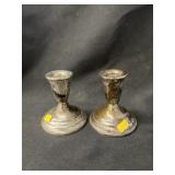 Pair of Sterling Weighted Candlesticks