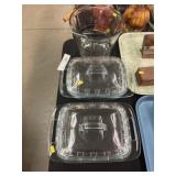 Ice Bucket w/ 2 Glass Casserole Dishes