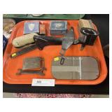 Vintage Auto Tail Light, Mirror & Parts Tins