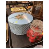 Sewing Basket w/ Canister & Pincushions