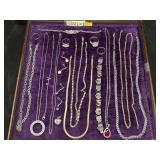 Tray Lot of Sterling Silver Jewelry