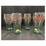 4 Coca-Cola Christmas Glasses