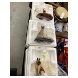 3 Bradford Exchange German Shepherd Figurines