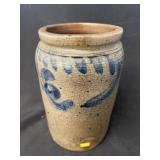 1 Gallon Blue Slip Decorated Storage Jar