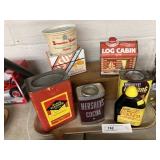 Grouping of Advertising Tins