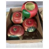 (4) Apple Form Cookie Jars