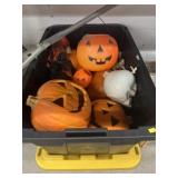 Storage Tote w/ Halloween Decor