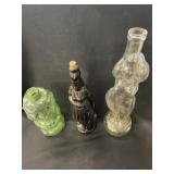 3 Vintage Figural Bottles