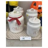 (4) Ceramic Canisters