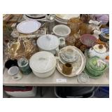 Selection of Ironstone, Marigold Glassware, etc.