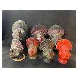 7 Gurly & Heirloom Waxform Turkey Candles